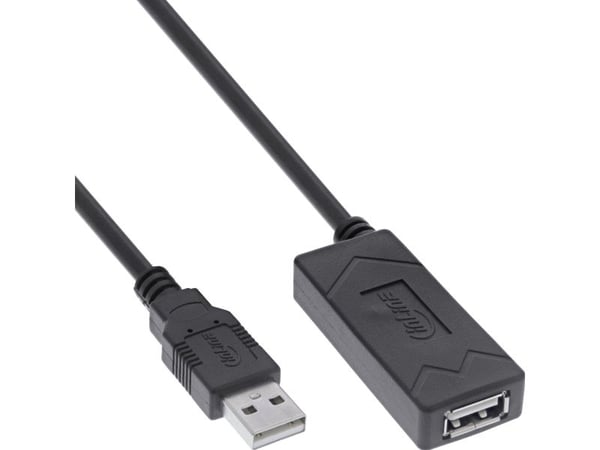 USB-kabel Manhattan USB-A til USB-A 7,5 m svart