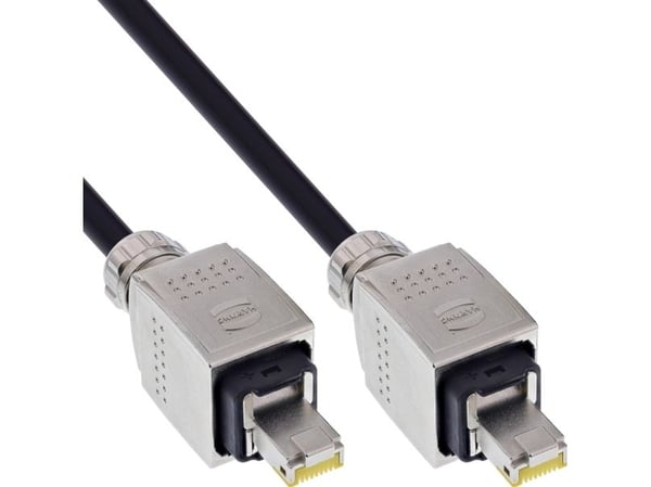Good Connections InLine® nätverkskabelrulle IP67 Outdoor PUR Harting, Cat.6A S/FTP, 90 m