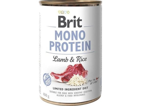 Brit Mono protein lam & brunt ris 400 g Brit Mono protein lam & brunt ris 400 g