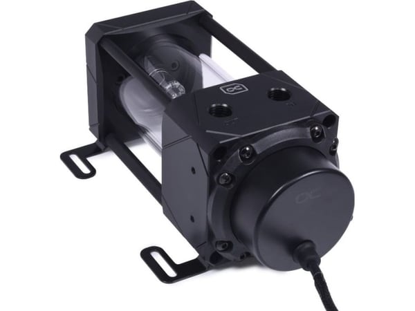 Alphacool 13327, Vannblokk, Acetal, Aluminium, Glass, Sort, Gjennomsiktig, 3-pin JST + 3-pin 5V, 1/4", 0,8 stang