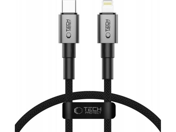 Tech-Protect ULTRABOOST Lightning-kabel PD27W/3A 25 cm IRON GREY