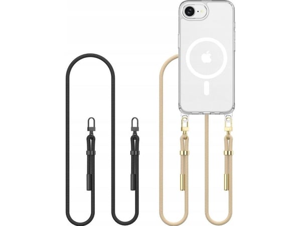 Tech-Protect FlexAir kjede MagSafe-deksel til iPhone 16e / 17e – svart og beige