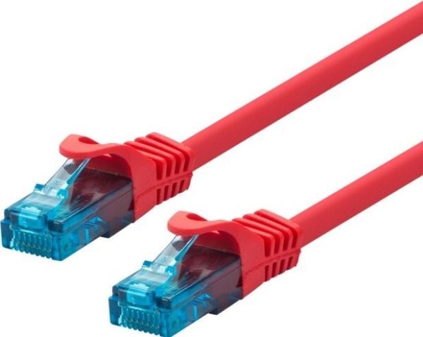 LOGON TCU55U0025R, 0,25 m, Cat5e, U/UTP (UTP), RJ-45, RJ-45, Rød