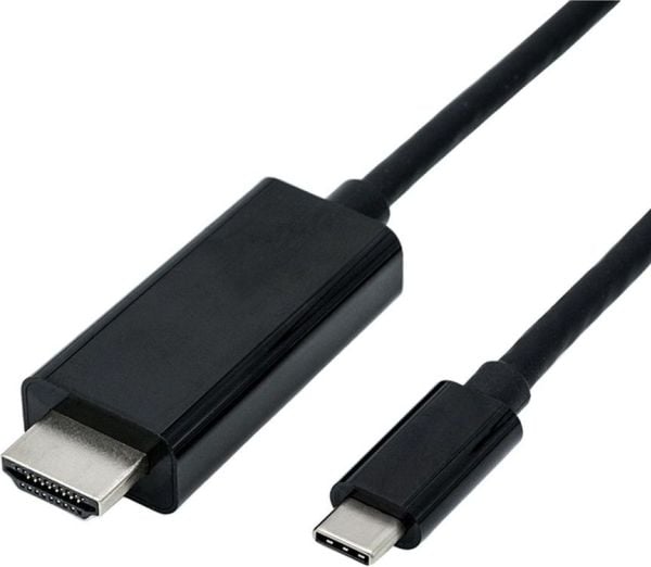 ROLINE 11.04.5841, 2 m, USB Type-C, HDMI, Hankjønn, Hankjønn, 3840 x 2160 piksler