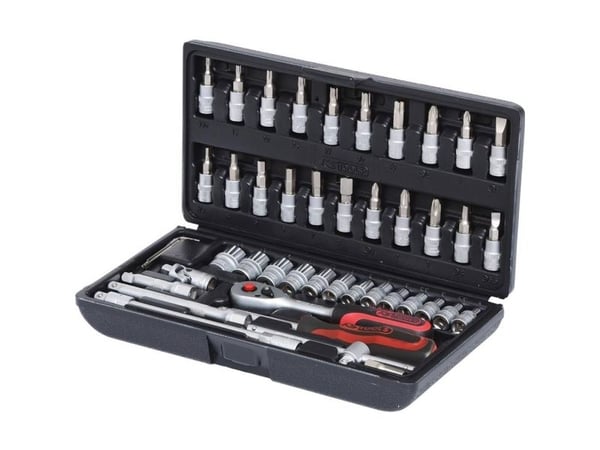 KS Tools 911.0646, Kromvanadiumstål, 3,4,5,6,7,8 mm, 1 stykker, Sort, Rød, Sølv, Sort, Rød, 1/4"