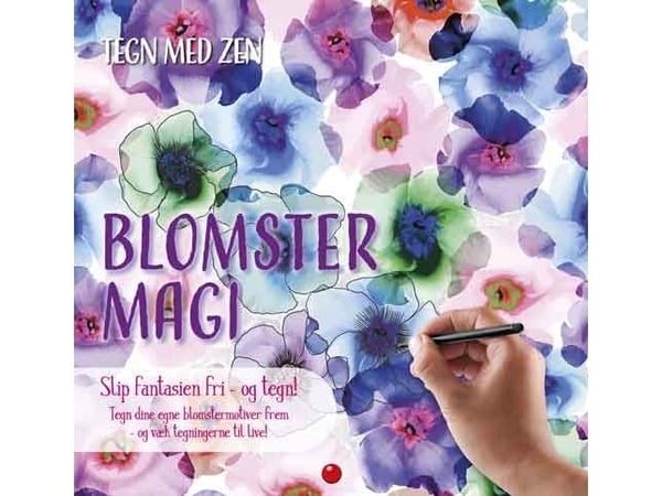 Tegn med Zen: Blomstermagi (BLÅ) | Språk: Dansk