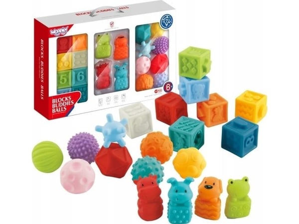 WOOPIE Sensory Jigsaw Puzzle Squeeze Sound Learning to Count 20 el.
