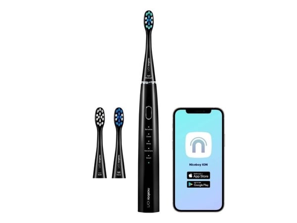 Niceboy SMASONICBLACK, Voksen, Vibrerende tannbørste, Daglig stell, Grundig rens, Sensitiv / Myk, Whitening, 43000 bevegelser per minutt, Sort, IPX7 Niceboy SMASONICBLACK, Voksen, Vibrerende tannbørste, Daglig stell, Grundig rens, Sensitiv / Myk, Whitening, 43000 bevegelser per minutt, Sort, IPX7