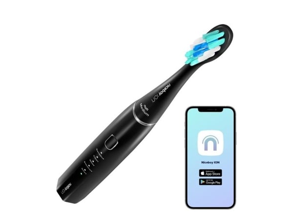Niceboy SMASONICBLACK, Voksen, Vibrerende tannbørste, Daglig stell, Grundig rens, Sensitiv / Myk, Whitening, 43000 bevegelser per minutt, Sort, IPX7