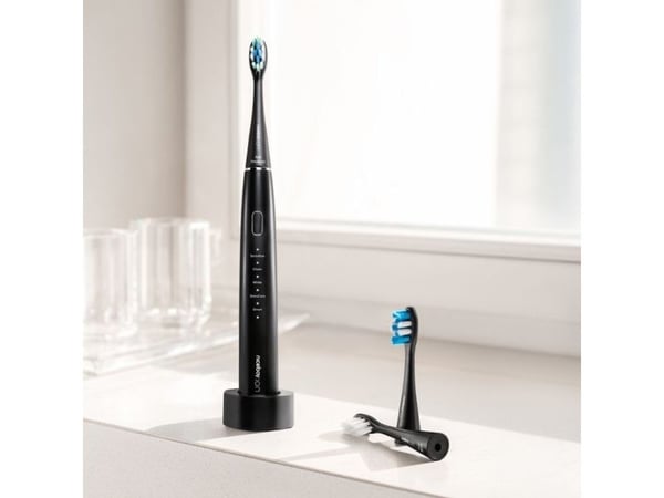 Niceboy SMASONICBLACK, Voksen, Vibrerende tannbørste, Daglig stell, Grundig rens, Sensitiv / Myk, Whitening, 43000 bevegelser per minutt, Sort, IPX7