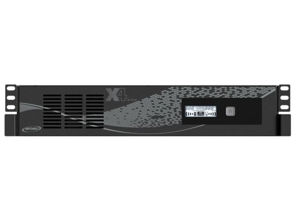 INFOSEC X4 RM Plus 3000 - UPS (räkkiversio) - AC 220/230/240 V - 1800 Watt - 3000 VA - 1-vaihe - 7 At - USB - lähtöliittimet: 10 - 19"