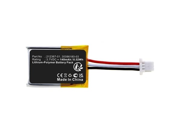 CoreParts - Batteri - 3,7V - Li-pol - 140 mAh - 0.52 Wh - svart - for Poly C565, Cs540A; CS CS540; Poly - Plantronics CS540