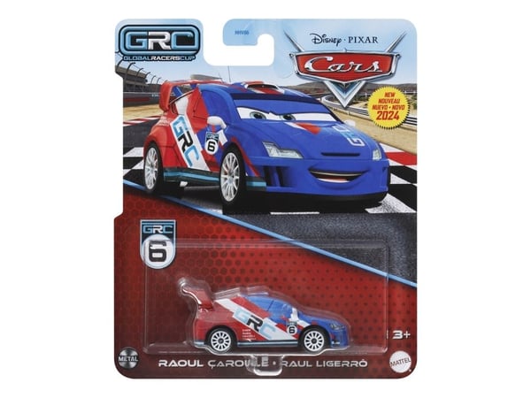 Disney Pixar Cars Disney and Pixar Cars World Grand Prix Raoul CaRoule, Bil, 3 år, Metall, Blå, Rød, Hvit