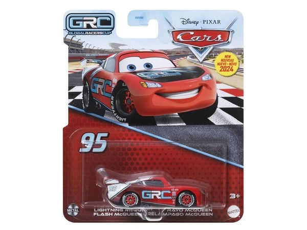 Disney Pixar Cars Disney and Pixar Cars World Grand Prix Lightning McQueen, Bil, 3 år, Metall, Blå, Rød, Hvit