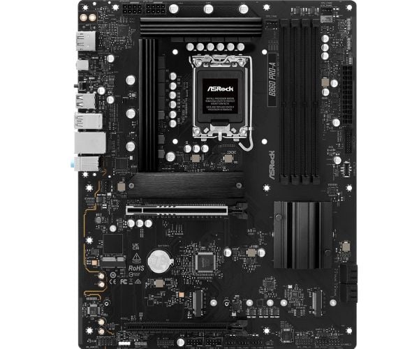 ASRock B860 Pro-A - Emolevy - ATX - LGA1851-asennuspaikka - B860 piirisarja - USB-C 3.2 Gen 2x2, USB-C 3.2 Gen2, USB 3.2 Gen 2, USB 3.2 Gen 1 - 2.5...