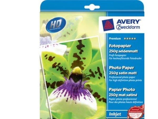 Avery Zweckform Premium Inkjet A4 250g - A4 - Satin Matt (2559-20)