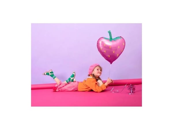 PartyDeco Strawberry, Lekeballong, Assorterte farger, Hjerte (form), 450 mm, 420 mm, 50 stykker