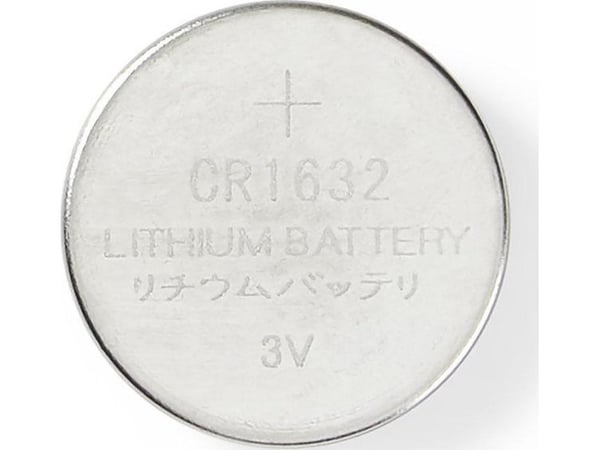 Nedis BALCR16325BL, Engangsbatteri, CR1632, Lithium, 3 V, 5 stykker, Sølv