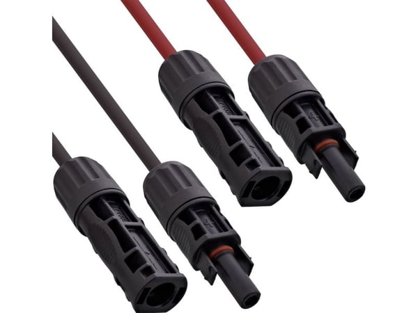 InLine 95415, Kabel för medelhög spänning, Röd, Svart, 0,7 mm, Förtennad koppar, 4 mm ², 1500 V