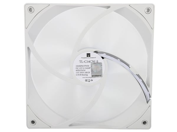 Thermalright TL-C14CW-S, Vifte, 14 cm, 1500 RPM, Sort