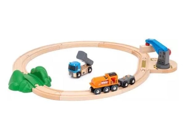 BRIO World Train Set Starter Lift & Load Set, Sekalainen, 3 vuosi/vuosia, Monivärinen