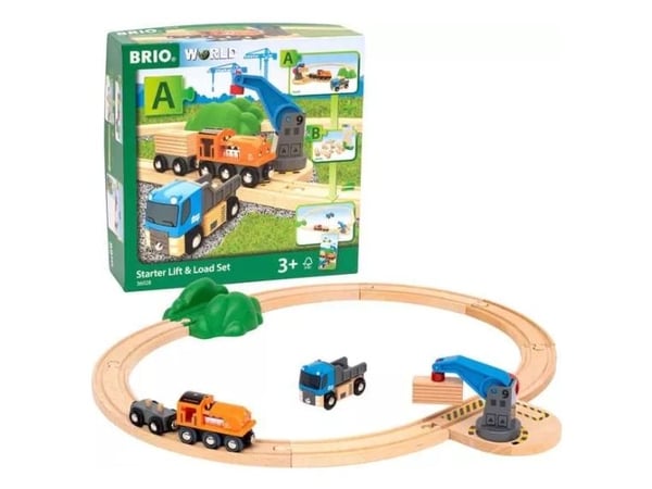 BRIO World Train Set Starter Lift & Load Set, Sekalainen, 3 vuosi/vuosia, Monivärinen