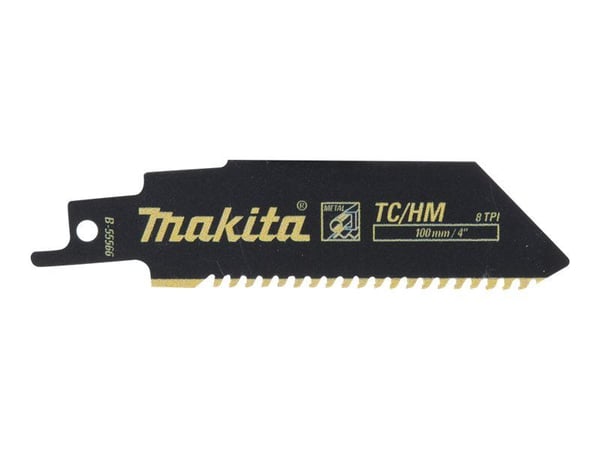 Makita - Sabelsagblad - for tre, metall, rustfritt stål, støpejern, komposittmaterialer - lengde: 100 mm - for Makita DJR186Z, DJR187Z, DJR188Z, JR...
