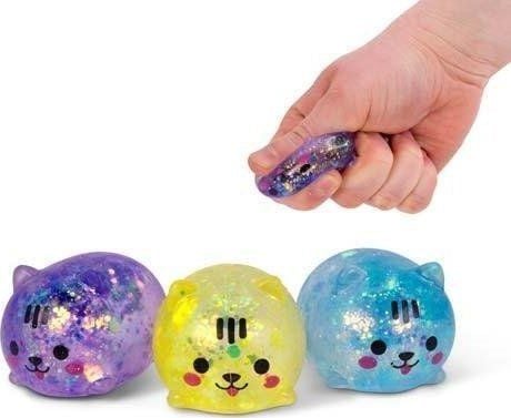 Anti-stressi Scrunchems kissat glitter MIX