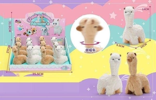 Alpaca plysch snurrande huvud MIX