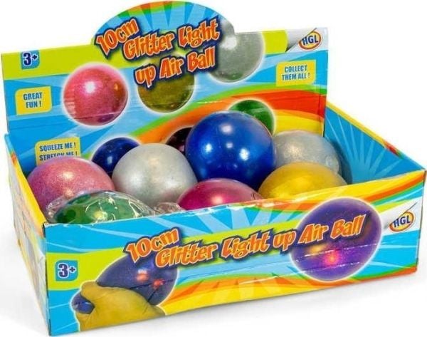 Glitterball med lys 10 cm