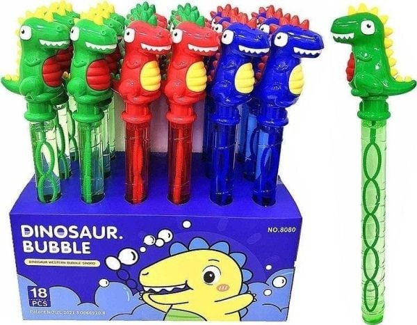 Såpeboblepinne 38 cm med dinosaur-MIX