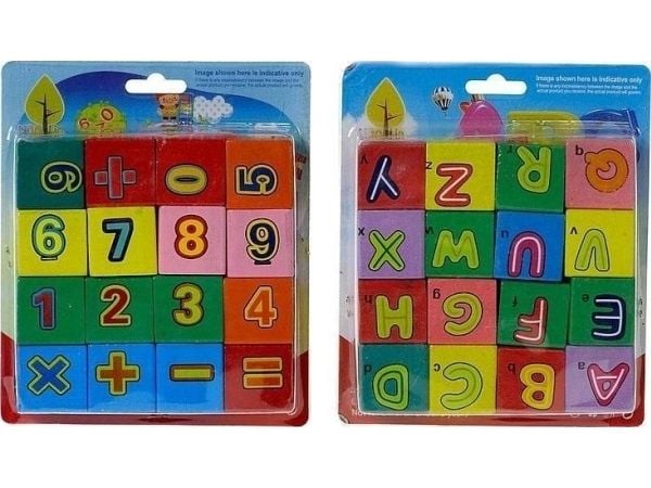 Jigsaw puzzle-block 16 bitar MIX