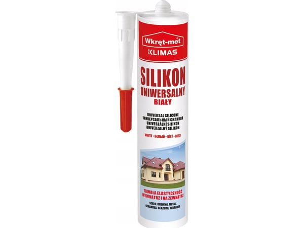 Quantec silikon universal SUN-310-BI, patron 310 ml, hvit, WKRET-MET klima