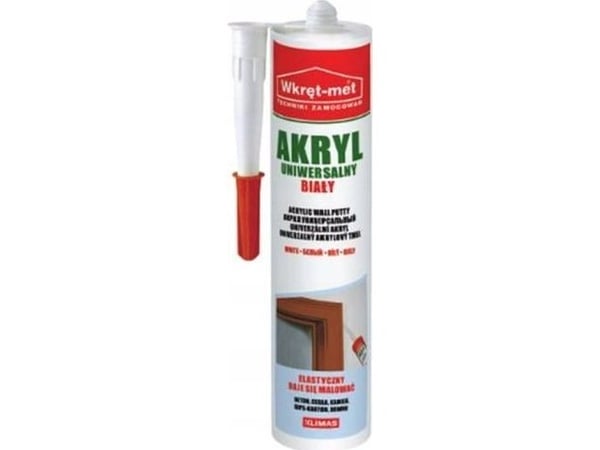 UNIVERSAL AKRYL UAZ-310-BI PATRON 310&nbsp|ml HVIT SKRUE-MET KLIMAS