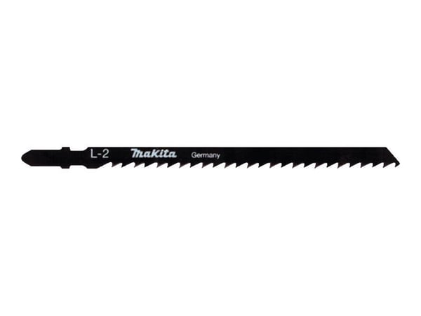 Makita L-2 - Stikksagblad - for tre, plast, kryssfinér, paller, finertre, polyvinylklorid (PVC) - 5 deler - T-skaft - lengde: 132 mm - for Makita D...