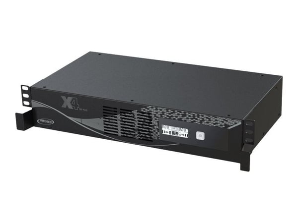 INFOSEC X4 RM Plus 1000 - UPS (kan monteres i rack) - AC 220/230/240 V - 600 watt - 1000 VA - enkeltfase - 7 Ah - USB - utgangskontakter: 10 - 19"