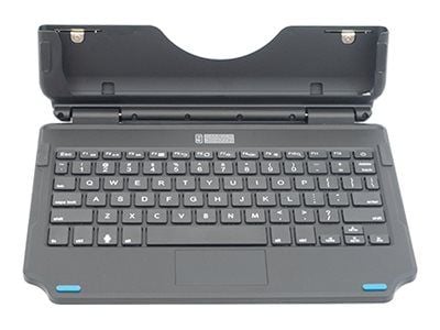 Gamber-Johnson - Tangentbord och foliefodral - slim, fästanordning - med pekplatta med 2 knappar - POGO pin - QWERTY - amerikansk