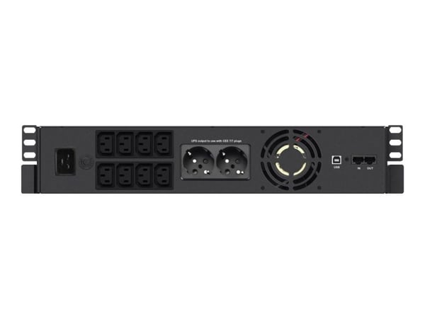 INFOSEC X4 RM Plus 3000 - UPS (räkkiversio) - AC 220/230/240 V - 1800 Watt - 3000 VA - 1-vaihe - 7 At - USB - lähtöliittimet: 10 - 19"
