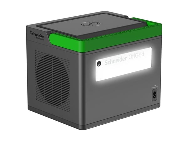 Schneider OffGrid 500 - Bærbar strømstasjon - LCD, litium-ion, 2 CEE 7/3 schuko-kontakter, sinuskurve, 3 USB-A, 2 USB-C, trådløs lader - AC 195 - 2...