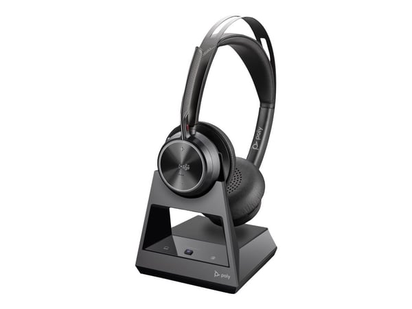 HP Poly Voyager Focus 2-M - Headset - på örat - Bluetooth - trådlös - aktiv brusradering - USB-C via Bluetooth-adapter - svart - Certifierad för Mi...