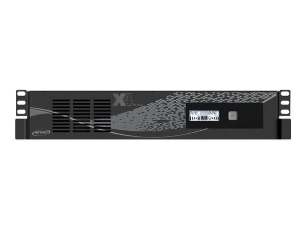 INFOSEC X4 RM Plus 3000 - UPS (räkkiversio) - AC 220/230/240 V - 1800 Watt - 3000 VA - 1-vaihe - 7 At - USB - lähtöliittimet: 10 - 19"