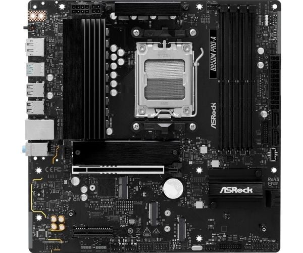 ASRock B850M Pro-A - Hovedkort - micro ATX - Socket AM5 - AMD B850 Chipset - USB 3.2 Gen 2, USB-C 3.2 Gen2, USB 3.2 Gen 1 - 2.5 Gigabit LAN - innby...