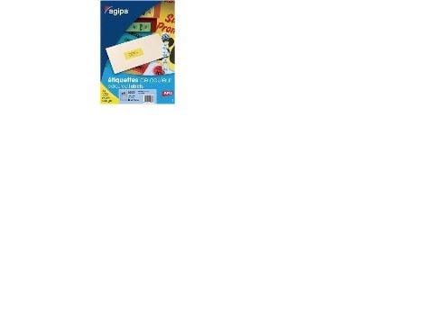 Agipa Farget flerbruksetikett 100 A4 70 x 31 gul selvklebende etikett gul 100 stk (119031)