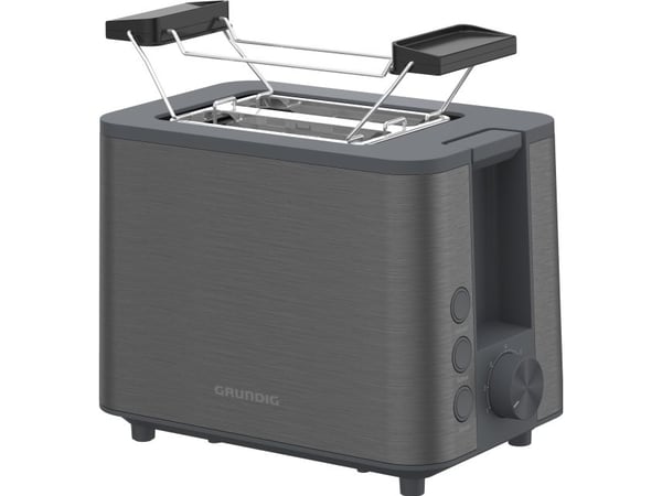 Grundig TA 7340 Inox Ekmek Kizartma Makinesi, 2 skiver, Antrasitt, Rustfritt stål, Knapper, Rotasjon, 950 W, China