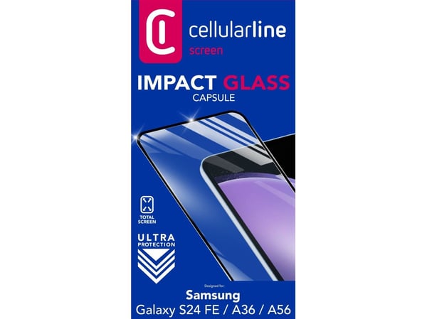 Cellularline 8018080487897, Samsung, Galaxy S24 Fe, Slagbestandig, Ripebestandig, Gjennomsiktig, 1 stykker