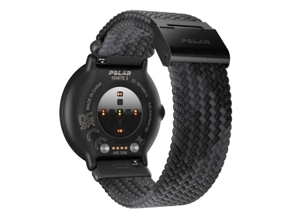 Polar Ignite 3 S-L älykello, musta/musta punottu
