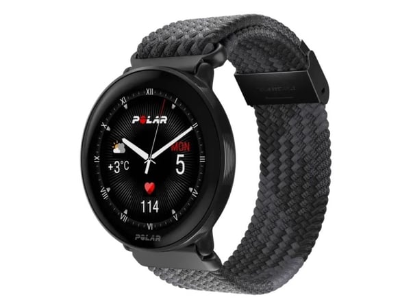 Polar Ignite 3 S-L älykello, musta/musta punottu