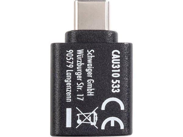 Schwaiger USB-adapter USB3.1C->USB3.0A svart