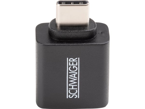 Schwaiger USB-adapter USB3.1C->USB3.0A svart