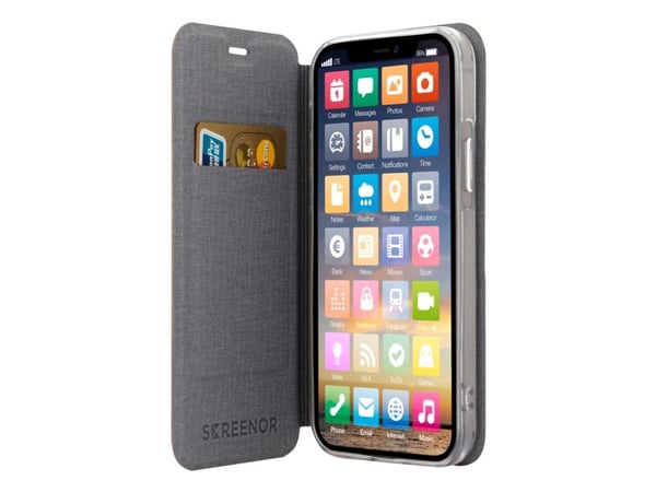 Screenor Clever - Vikbart fodral för mobiltelefon - eco-läder, termoplastisk polyuretan (TPU) - rosa - för Samsung Galaxy A36, A56